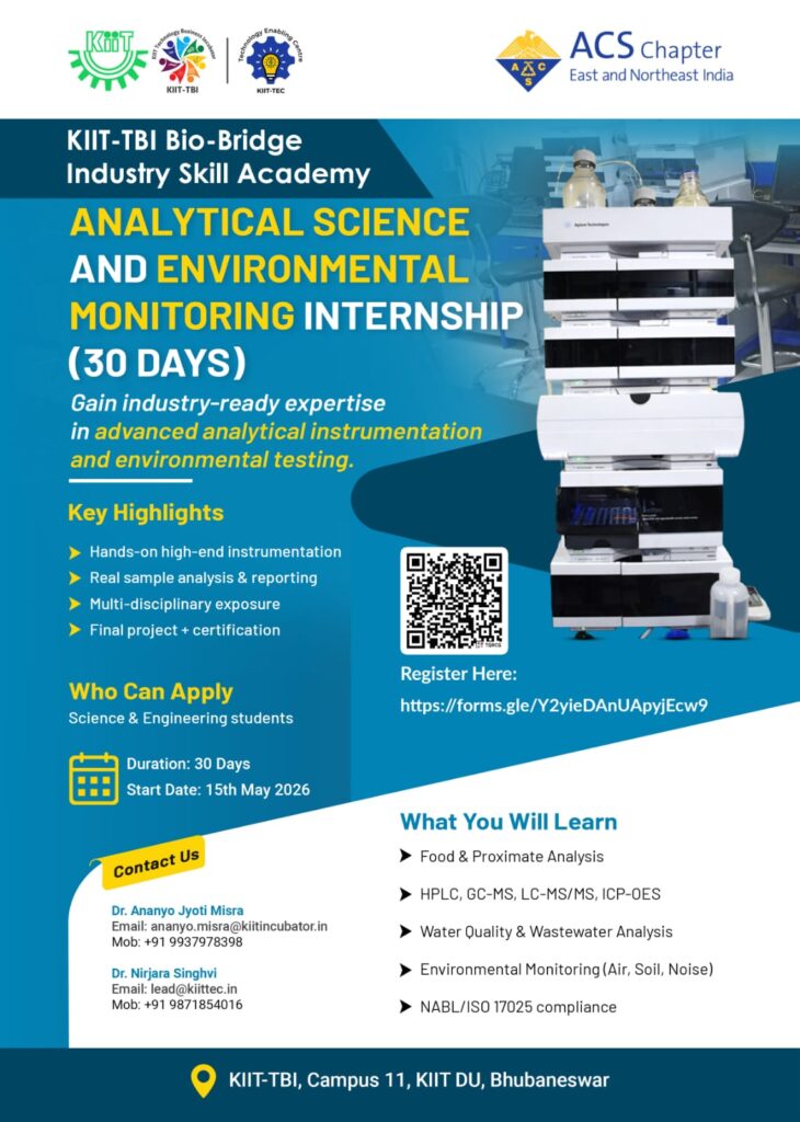 Analytical Science and Environmental Monitoring Internship ( 30 Days)